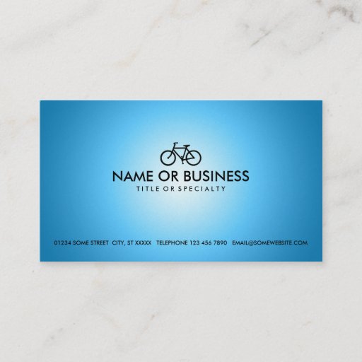 Customizable blue gold cycles business card