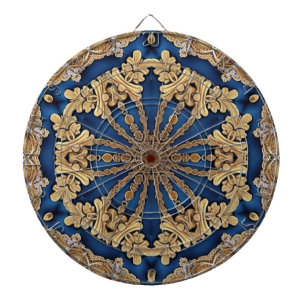 Blue Gold Decorative Dartboard