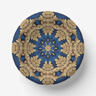 Blue Gold Decorative Paper Bowls