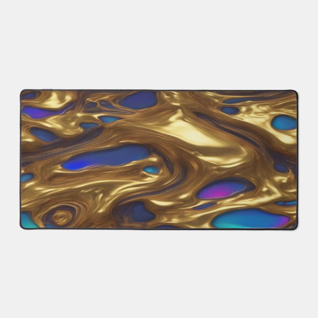 Blue & Gold - Desk Mat (Front)