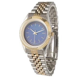 Blue + Gold Dial Two-Tone Bracelet Watch