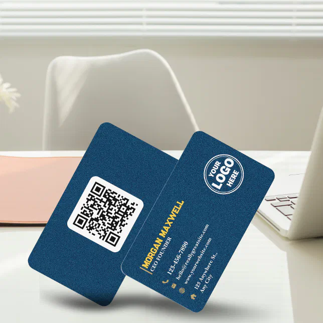 Blue Gold Diamonds Luxury CEO & Founder Business Card | Zazzle