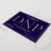 Blue Gold DNP Graduation Foil Invitation (Rotated)