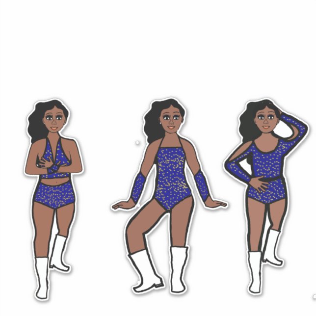 Blue Gold Dots #1 Sticker (Front)