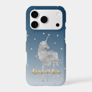 Blue Gold Dream Stars Unicorn iPhone 17 Pro Case