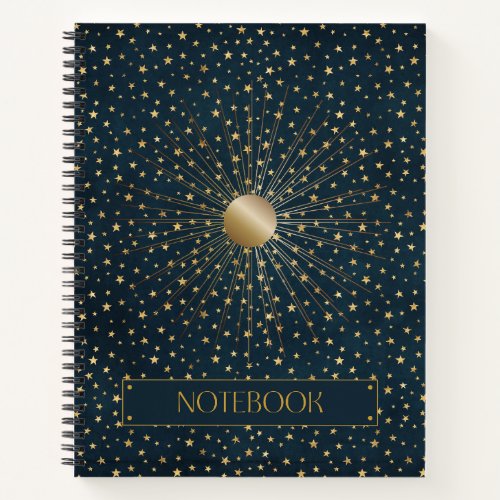 Blue gold ethereal astrological design journal