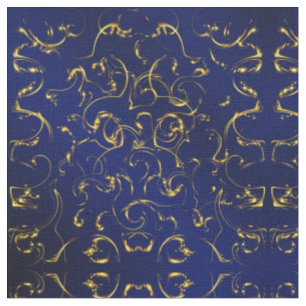 blue gold Fabric, colorful house textile Fabric