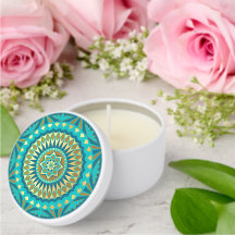 Blue Gold Fantasy Mandala