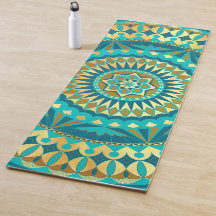 Blue Gold Fantasy Mandala