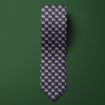Blue & Gold Farmers Tractor Neck Tie<br><div class="desc">Nothing is more iconic in farm country than a tractor,  which makes this simple but elegant design ideal for the farmer in your life. Create a great gift combination package with a pair of matching socks featuring the same design.</div>