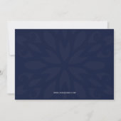 blue Gold Festive Corporate holiday party Invite (Back)