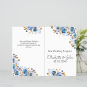 Blue Gold Floral Wedding (Standing Front)