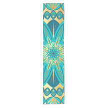 Blue Gold Flower Mandala