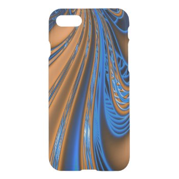 Blue Gold Fractal iPhone 7 Case