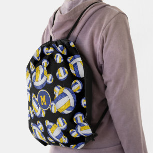 blue and gold backpack