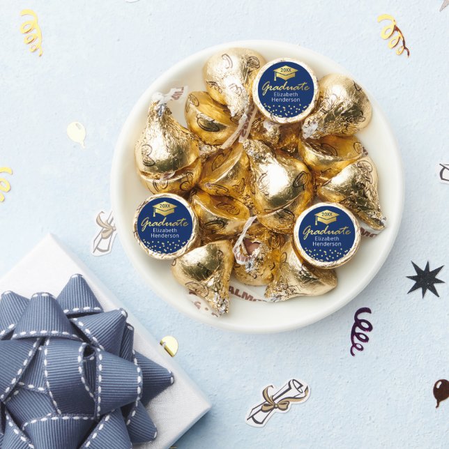 Blue Gold Glitter 2025 Graduation Hershey®'s Kisses® (Party)