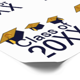 Blue Gold Grad Hats Temporary Tattoos