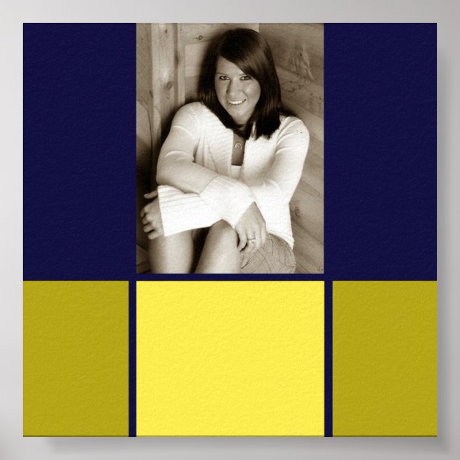 Blue & Gold Graduation autograph poster (Front)