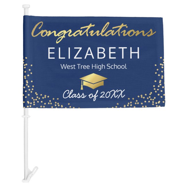 Blue Gold Graduation | Class of 2021 Car Flag