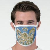Blue Gold Guardian Angel Art Custom Face Mask (Worn Him)