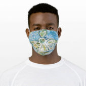 Blue Gold Guardian Angel Art Custom Face Masks (Worn)
