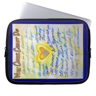 Blue & Gold Heart Computer Sleeve Electronics