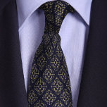 Blue & Gold Justice Scales Attorney Neck Tie<br><div class="desc">At first glance, this ornate design appears to be an elaborate geometric pattern, however upon closer inspection you'll see it is comprised of the scales of justice, creating an attractive pattern ideal for an attorney, lawyer, legal professional, or law student who is celebrating graduation or passing the bar exam. Be...</div>