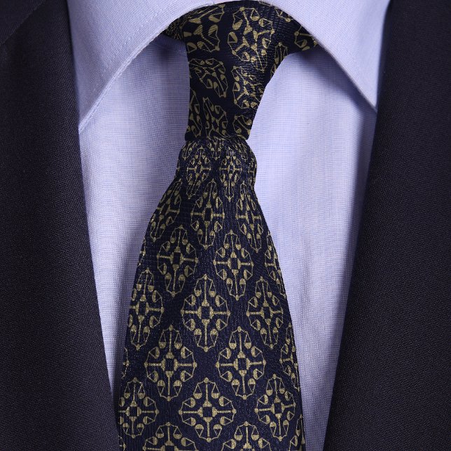 Blue & Gold Justice Scales Attorney Neck Tie (Creator Uploaded)