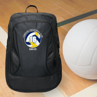 blue gold kids teens volleyball team colors port authority® backpack