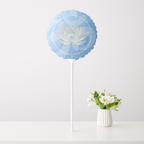 Blue Gold Lotus Yoga Studio Meditation Instructor Balloon