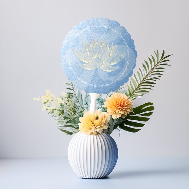 Blue Gold Lotus Yoga Studio Meditation Instructor Balloon (Creator Uploaded)