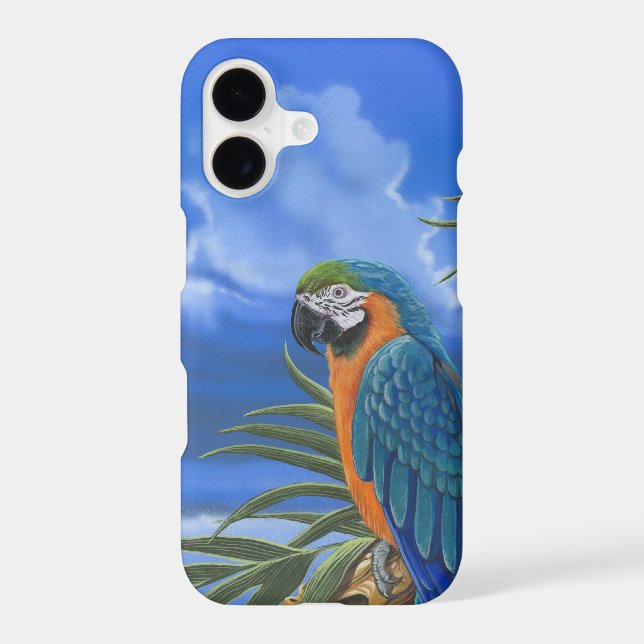 Blue & Gold Macaw Case-Mate iPhone Case (Back)
