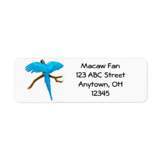 Blue & Gold Macaw Label