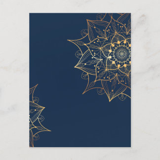 Blue & Gold Mandala | Islamic Art Inspired Postcard