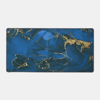 Blue Gold Marble 