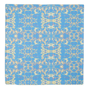 Blue + Gold Marble Duvet Cover