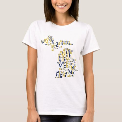 Blue  Gold Michigan T_Shirt