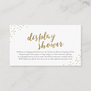Blue & Gold Modern Stripes Display Shower Enclosure Card