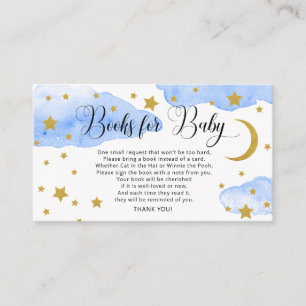Blue Gold Over The Moon Book Request Enclosure Car Card