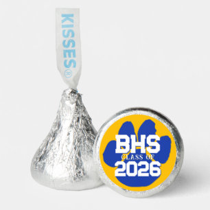 Blue & Gold Paw Graduation Class of ANY YEAR Hershey®'s Kisses®