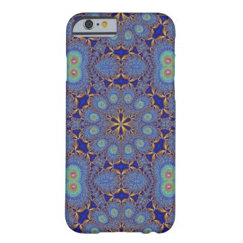 Blue Gold Peacock Geometric Iphone 6 Case by TheCasePlace at Zazzle