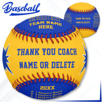 Blue, Gold Personalized Baseball Ball, All Players