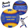 Blue Gold Personalized Photo Baseball Ball, Coach