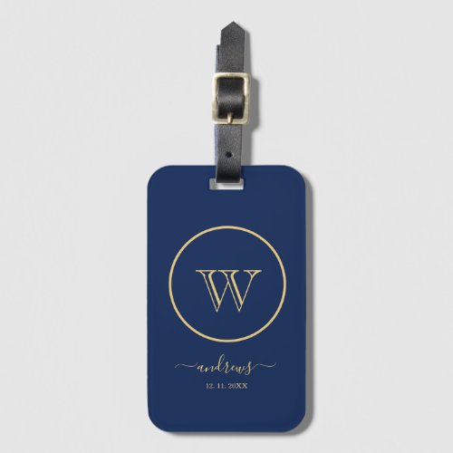 Blue Gold Personalized Signature Luggage Tag