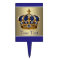 Blue Gold Prince Baby Shower Cake Topper