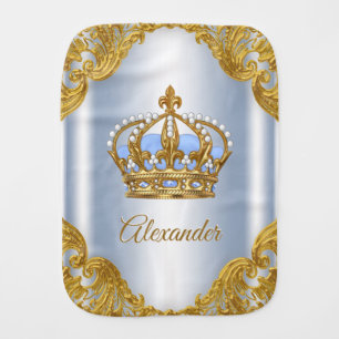 Blue Gold Prince Burp Cloths