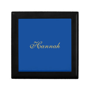 Blue Gold Professional Trendy Minimalist Name Gift Box