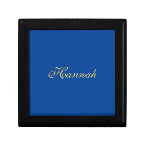 Blue Gold Professional Trendy Minimalist Name Gift Box
