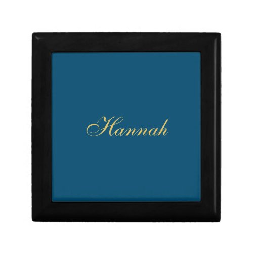 Blue Gold Professional Trendy Minimalist Name Gift Box