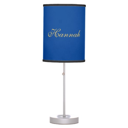 Blue Gold Professional Trendy Minimalist Name Table Lamp